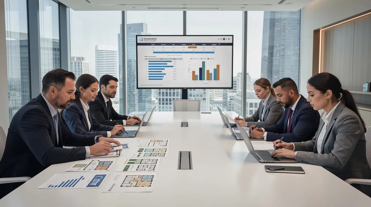 Tax advisors and building owners in a discussion about project plans, focusing on energy efficient commercial buildings and potential tax deductions.