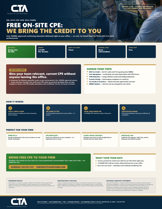 On-Site CPE Group Live flyer, page preview
